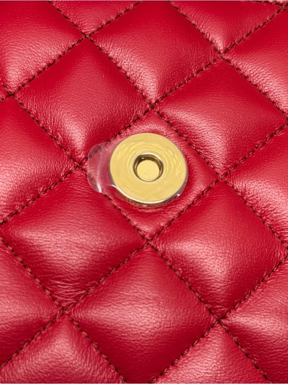 Versace Quilted Lamb Leather Medusa Shoulder Bag Dark Red Gold Chain New - Picture 9 of 11